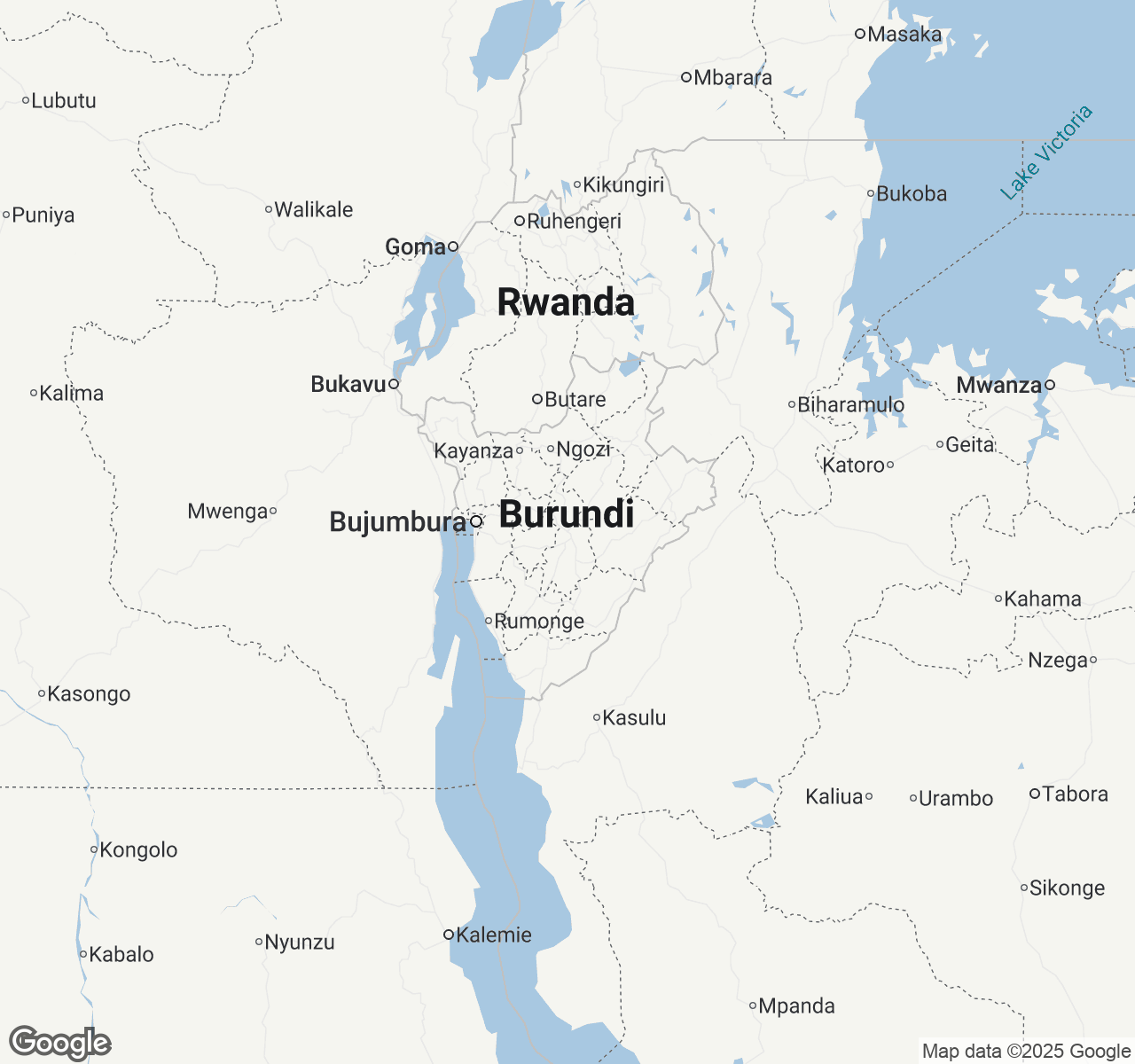 Map of Burundi